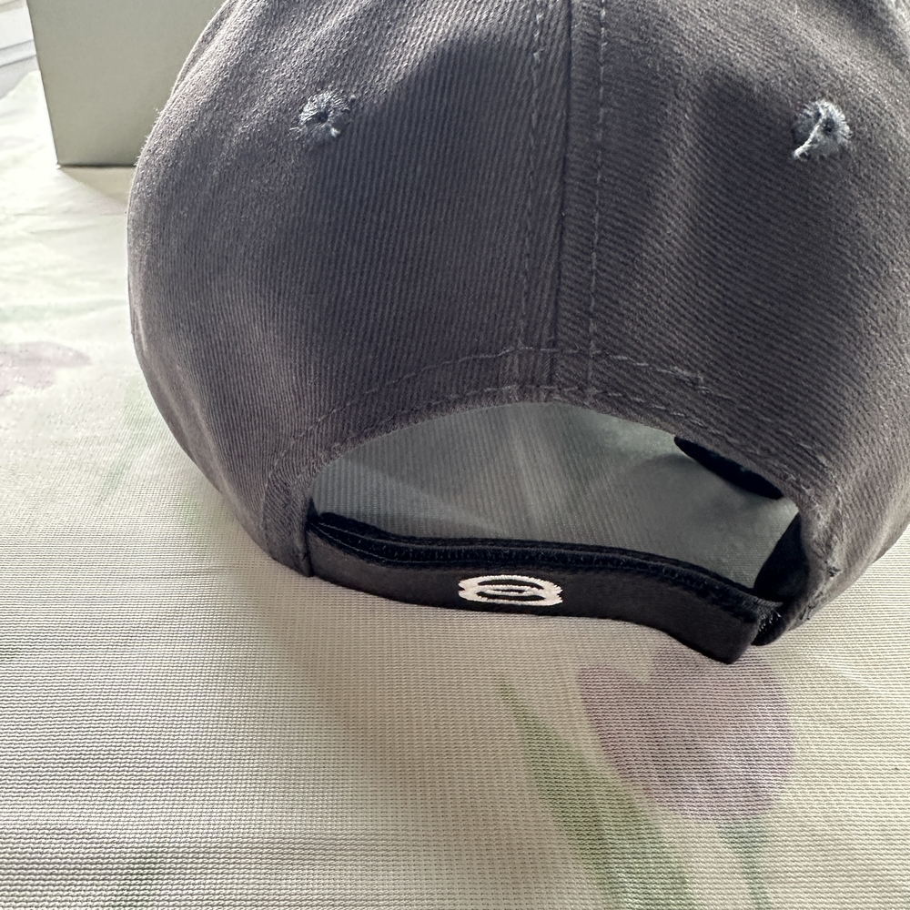 Balenciaga Black Distressed Baseball Cap with Double Brim and Embroidery - Picture 2 of 10